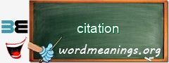WordMeaning blackboard for citation